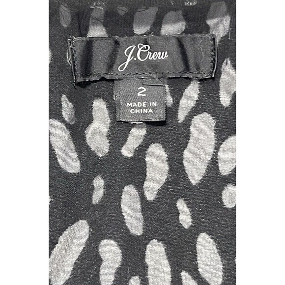 J Crew Long-sleeve Peplum Top In Printed Satin-crepe For Women. Size: 2 - Picture 6 of 7